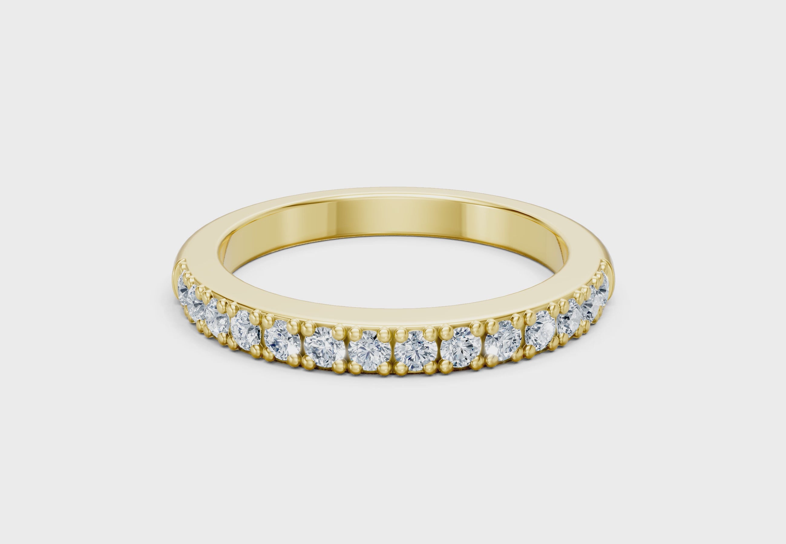 0.50 Carat Lab Grown Diamond Half Eternity Band Ring