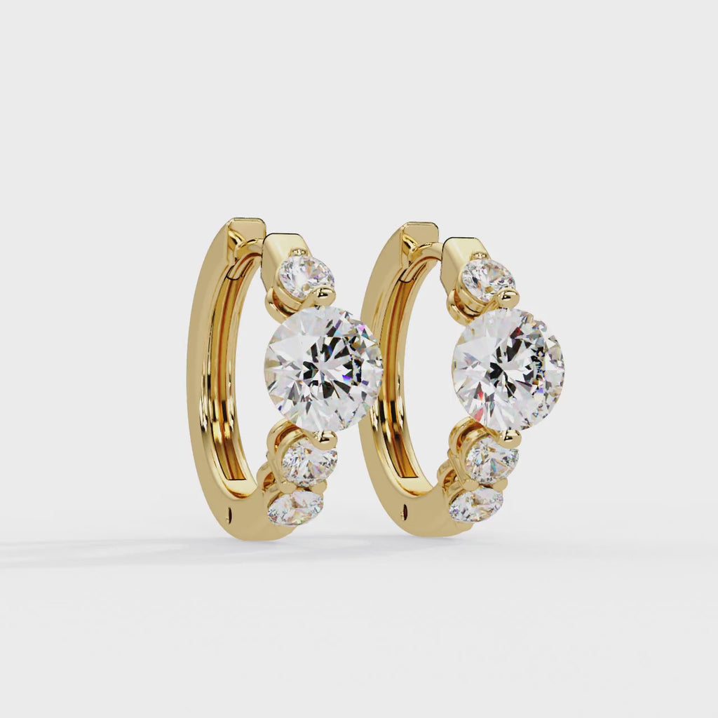 IGI Certified- 2.5 Ct. Lab Grown Diamond (VS/E-F) Solitaire Earring