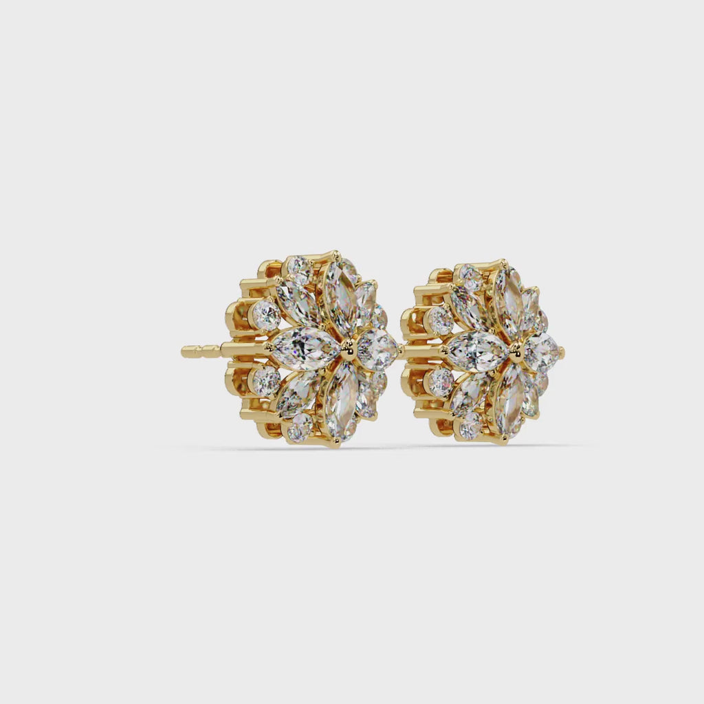IGI Certified- 1.5 Ct Lab Grown Diamond (VS/E-F) Fire Cracker Earrings