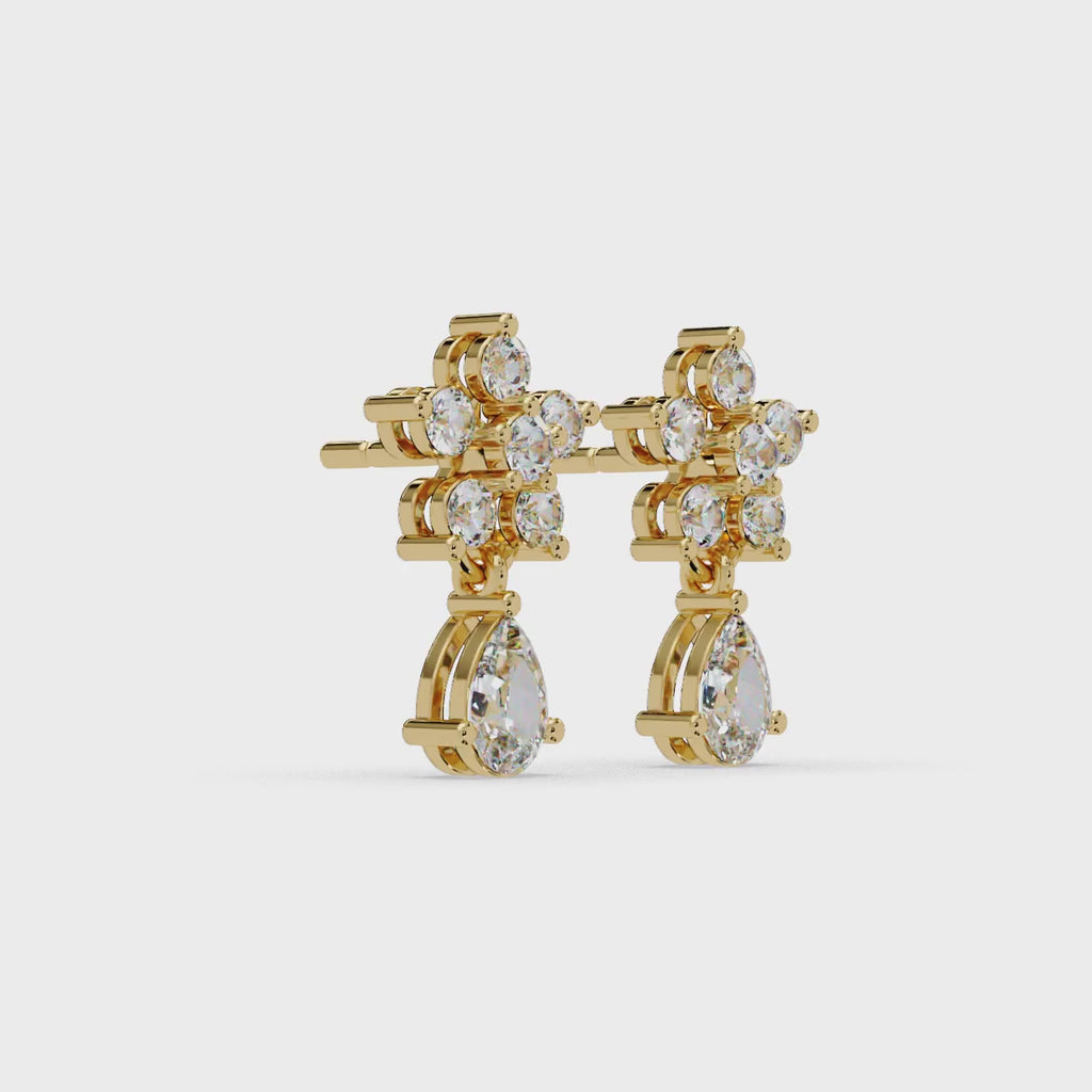 IGI Certified- 1.33 Ct Lab Grown Diamond (VS/E-F) Bloom Earrings