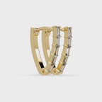 IGI Certified- 1/2 Ct Lab Grown Diamond (VS/E-F) Elongated Baguette Earrings