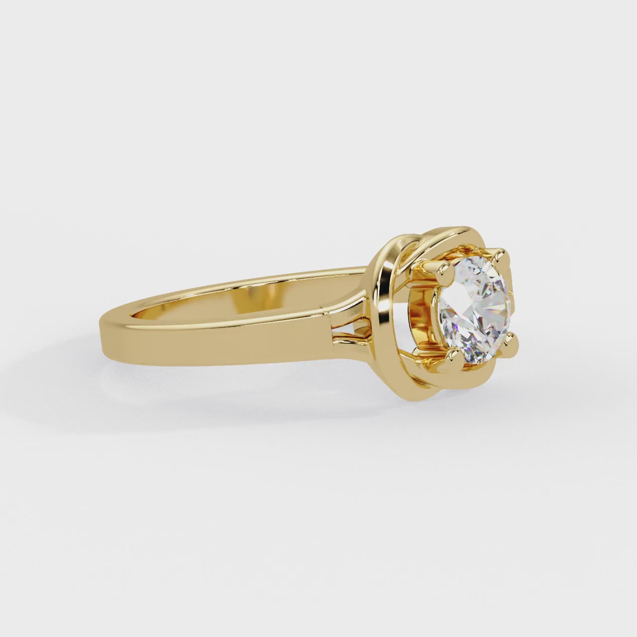 IGI Certified - 1/2 Ct. Lab Grown Diamond (VS/E-F) Eternal Knot Solitaire Ring