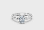IGI Certified - 1/2 Ct. Lab Grown Diamond (VS/E-F) Oval Solitaire Ring - 925 Sterling Silver
