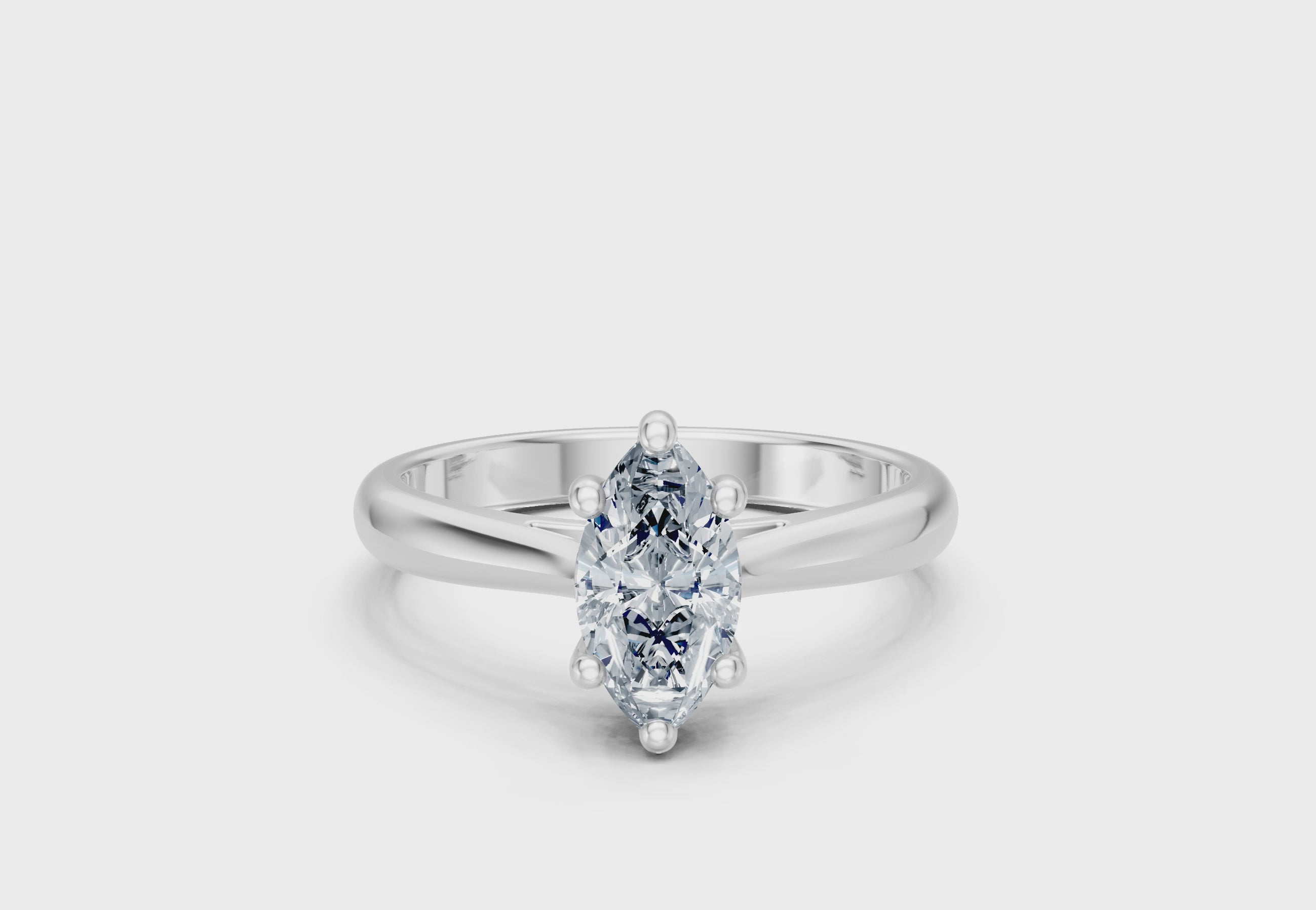 1 Carat Lab Grown Diamond Marquise Solitaire Ring