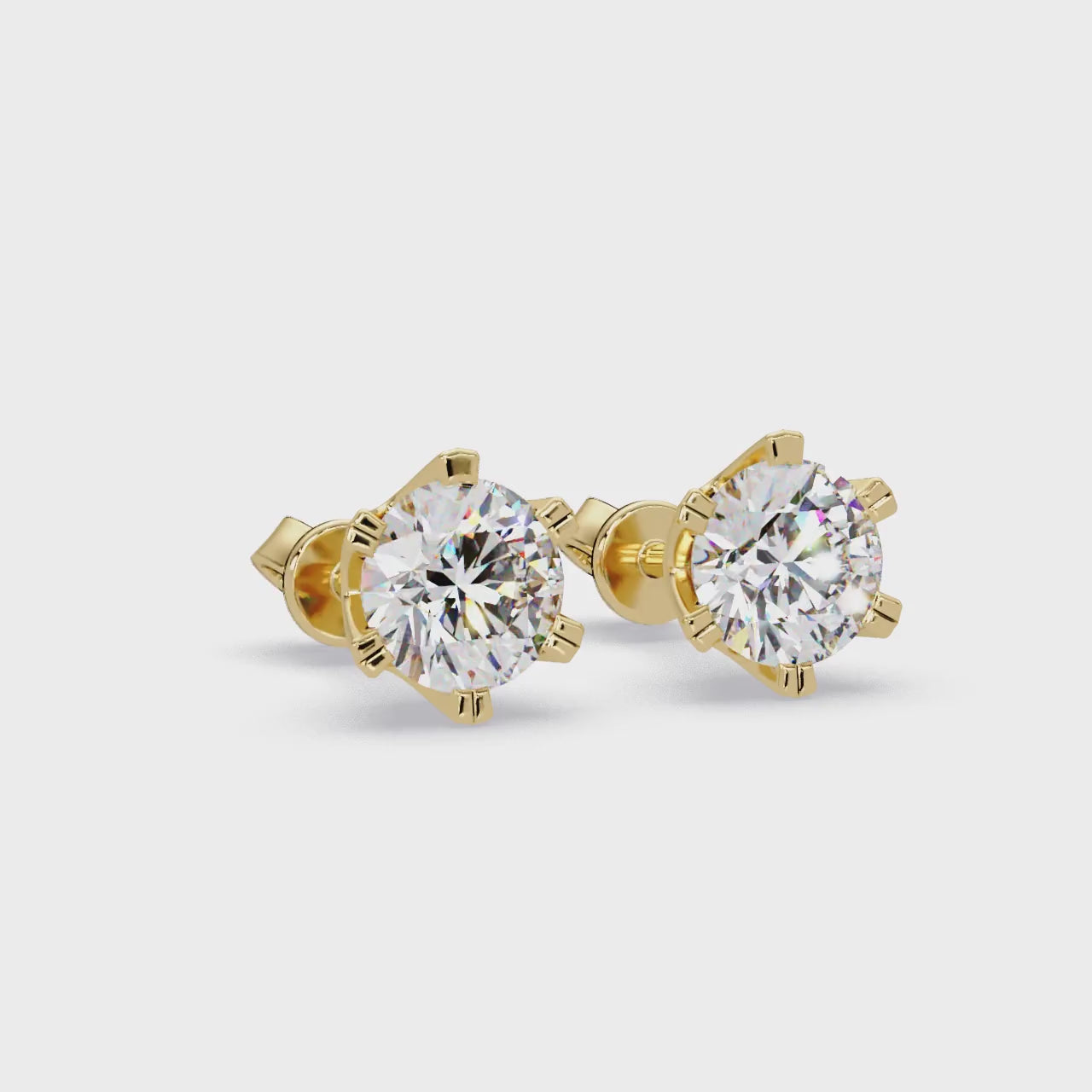 IGI Certified- 4 Ct. Lab Grown Diamond (VS/E-F) Diamond Stud Earrings