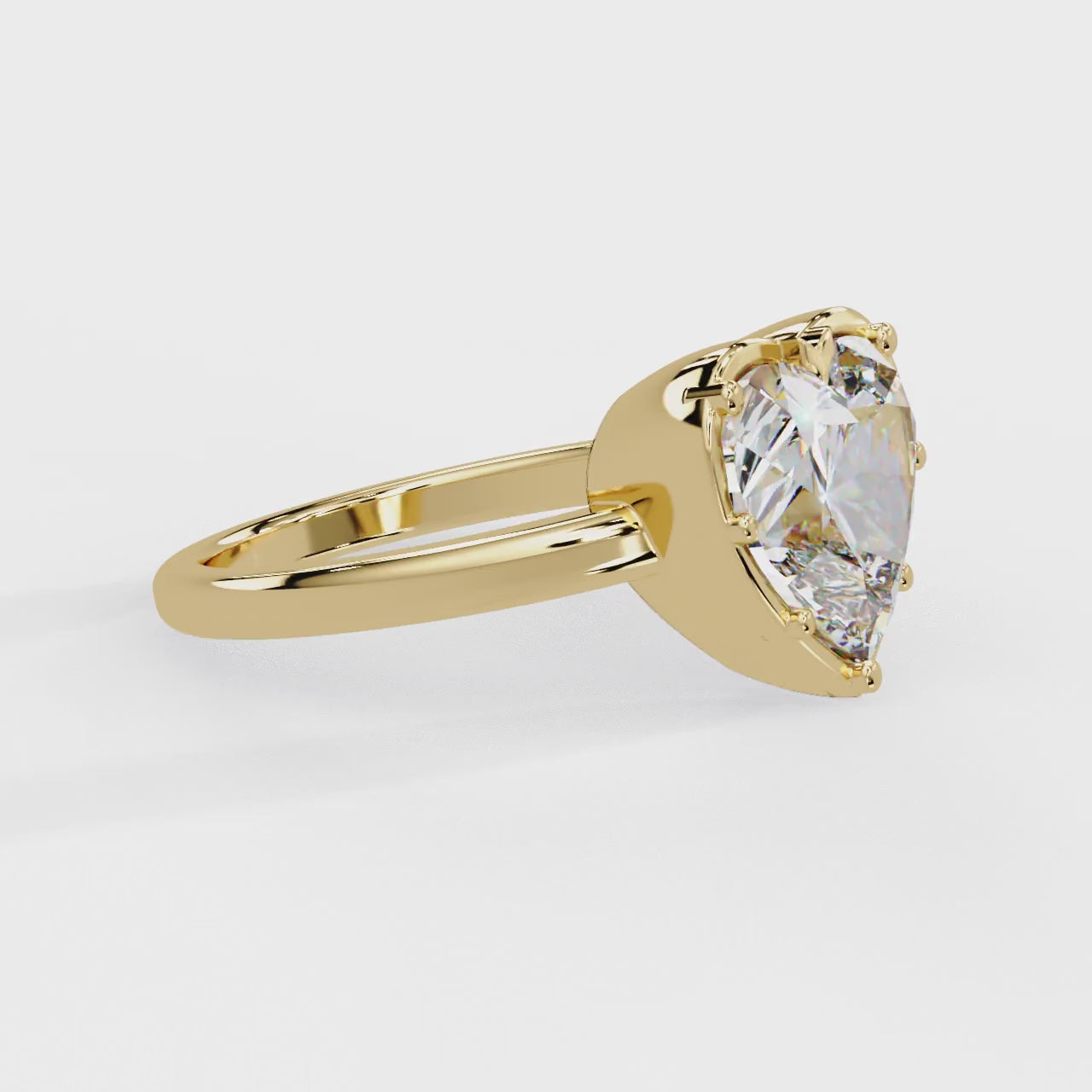 IGI Certified - 2.5 Ct. Lab Grown Diamond (VS/E-F) The "Eternal Heartbeat" Solitaire Ring