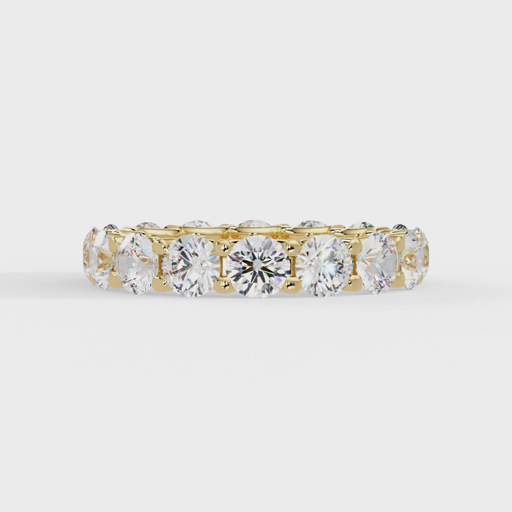 IGI Certified - 4 Ct. Lab Grown Diamond (VS/E-F) The Infinite Love Round Diamond Wedding Band Ring