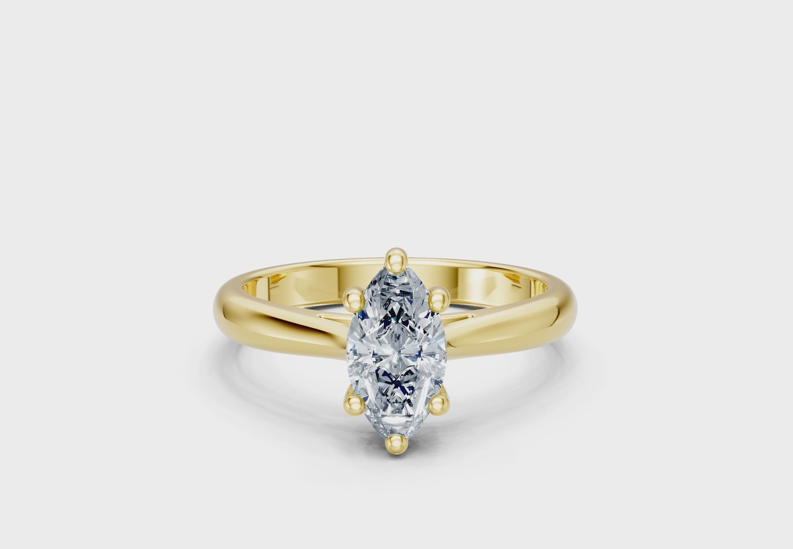 1 Carat Lab Grown Diamond Marquise Solitaire Ring