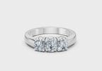 IGI Certified - 1 Ct. Lab Grown Diamond (VS/E-F) Trilogy Ring - 925 Sterling Silver