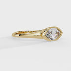 IGI Certified - 1.5 Ct. Lab Grown Diamond (VS/E-F) The Zenith Marquise Half-Bezel