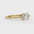 IGI Certified - 1.5 Ct. Lab Grown Diamond (VS/E-F) The Signature Marquise Yellow Gold Engagement Ring