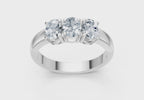 IGI Certified - 1 Ct. Lab Grown Diamond (VS/E-F) Trilogy Ring - 925 Sterling Silver