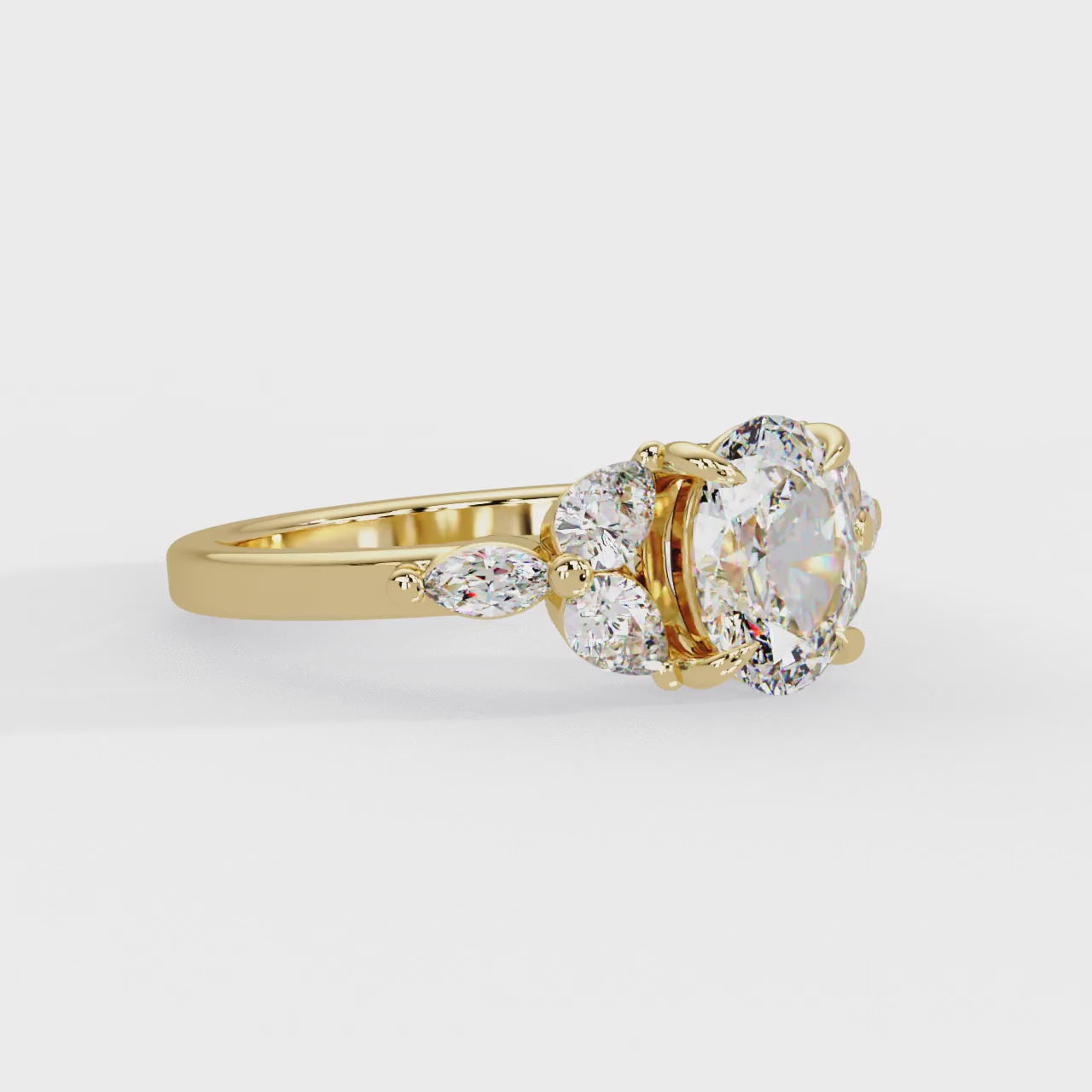 IGI Certified - 1.5 Ct. Lab Grown Diamond (VS/E-F) "The Celestial Bloom" Diamond Cluster Ring