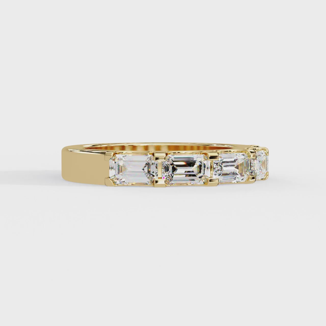 IGI Certified - 1.5 Ct. Lab Grown Diamond (VS/E-F) The "Forever Together" Five-Stone Emerald Anniversary Ring