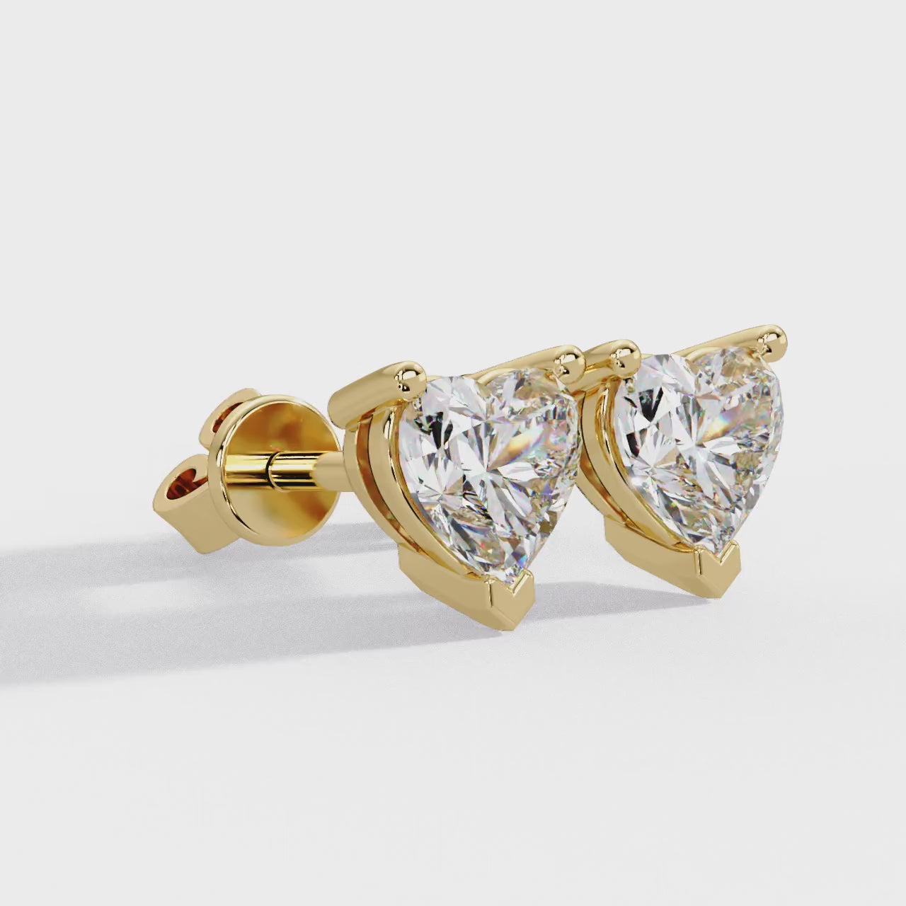 IGI Certified-1.25 Cts Lab Grown Diamond (VS/E-F) Heart Earrings