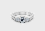 IGI Certified - 3/4 Ct. Lab Grown Diamond (VS/E-F) Trilogy Ring - 925 Sterling Silver
