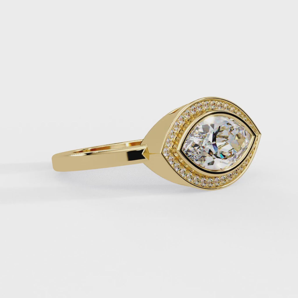 IGI Certified - 1.5 Ct. Lab Grown Diamond (VS/E-F) Modern Heirloom Marquise Ring