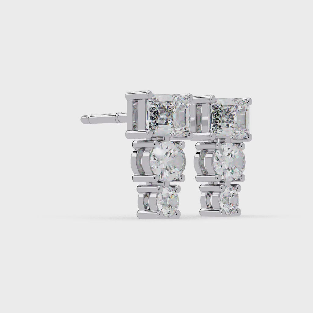 IGI Certified-1.5 Ct. Lab Grown Diamond (VS/E-F) Elegant Dangle Diamond Earring
