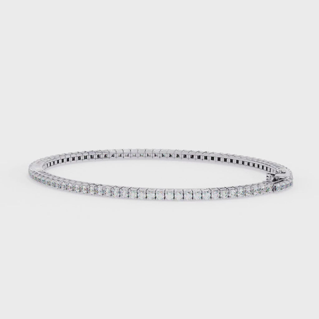 IGI Certified - 1/2 Ct. Lab Grown Diamond (VS/E-F) Luminous Pearl & Diamond Bypass Bangle Bracelet