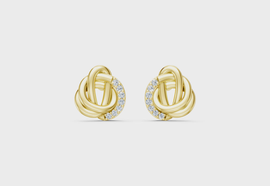 0.50 Carat Lab Grown Diamond Knot Earrings