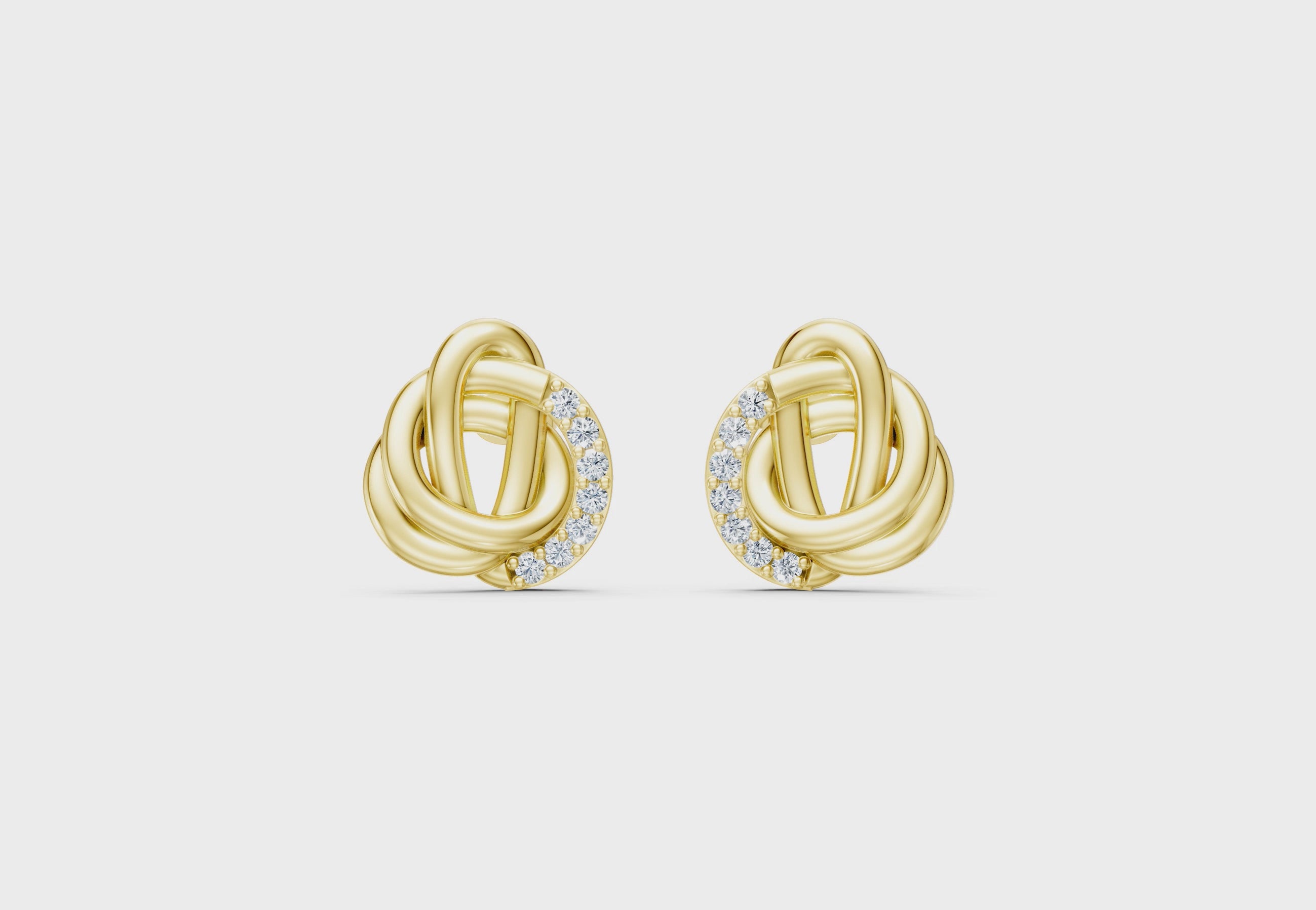 0.50 Carat Lab Grown Diamond Knot Earrings