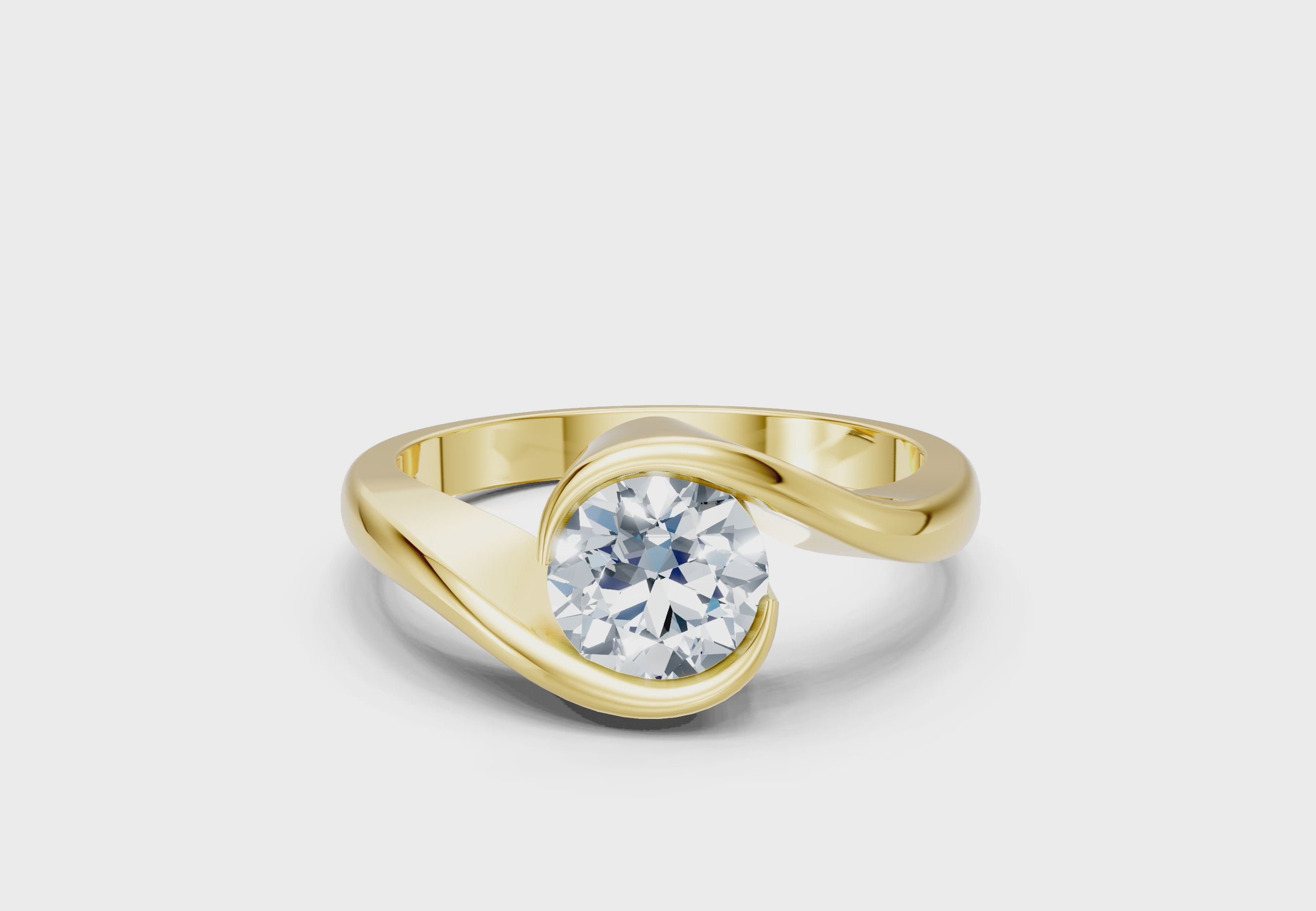 1 Carat Lab Grown Diamond Crossover Ring
