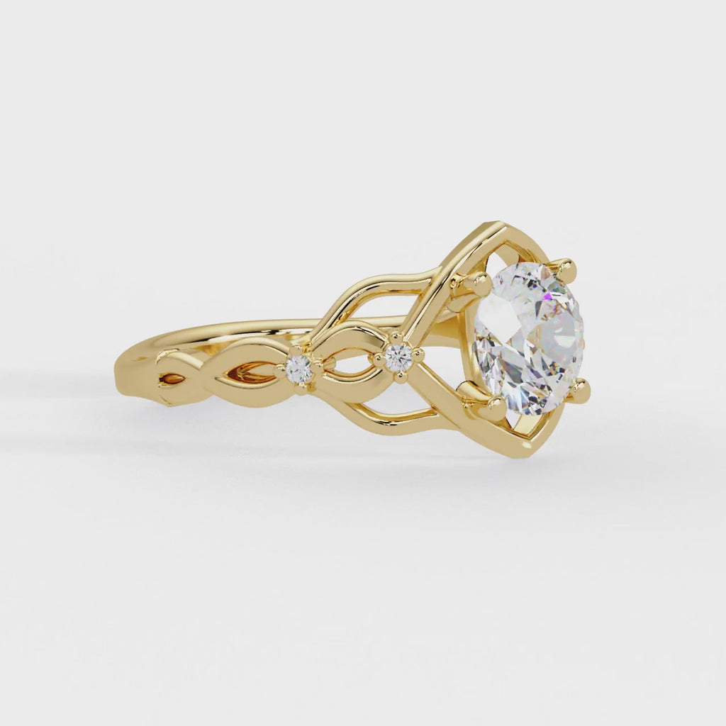 IGI Certified - 1.25 Ct. Lab Grown Diamond (VS/E-F) The Celtic Knot Solitaire Engagement Ring