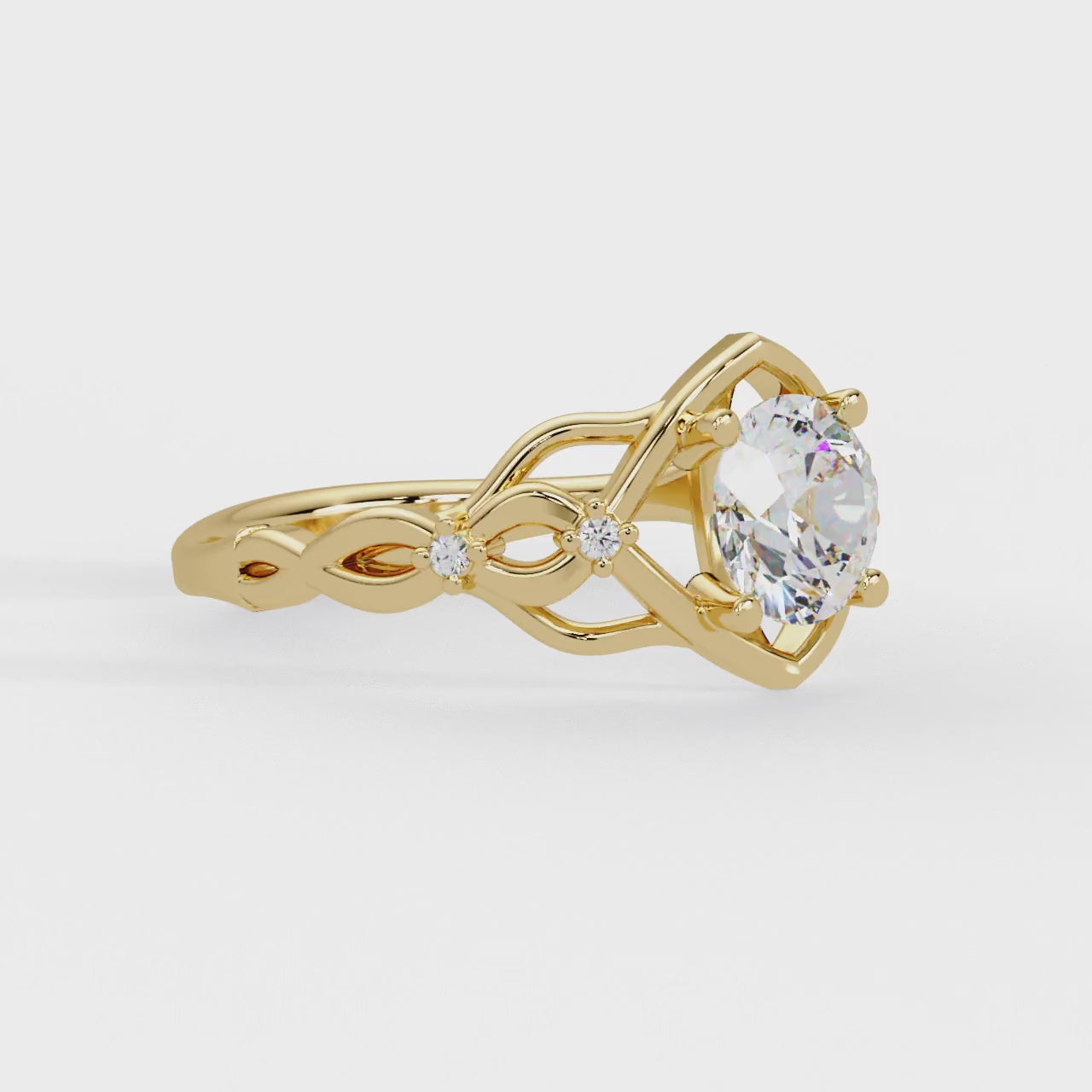 IGI Certified - 1.25 Ct. Lab Grown Diamond (VS/E-F) The Celtic Knot Solitaire Engagement Ring