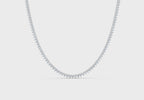 IGI Certified - 12 Ct. Lab Grown Diamond (VS/E-F) Tennis Necklace (16 Inch) - 925 Sterling Silver
