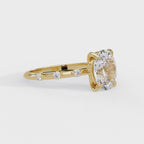 IGI Certified - 2.5 Ct. Lab Grown Diamond (VS/E-F) The Petite Floating Oval Ring