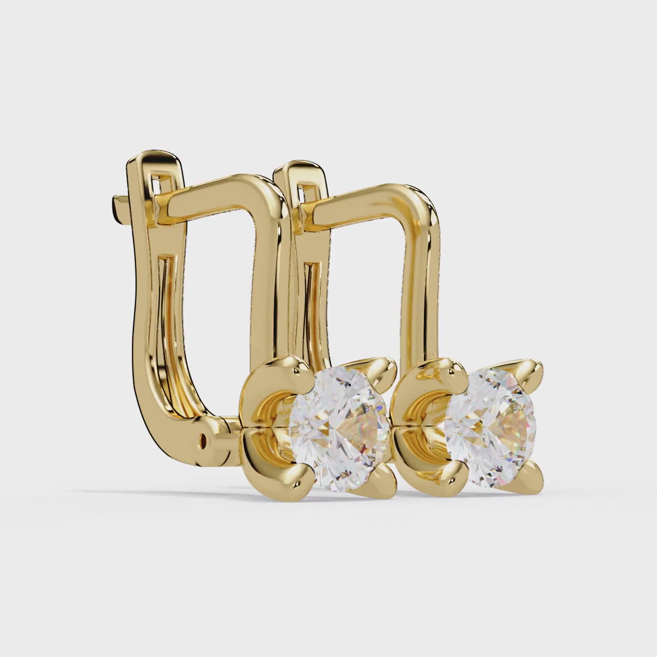 IGI Certified-1 Ct. Lab Grown Diamond (VS/E-F) Classic Diamond Huggie Earring